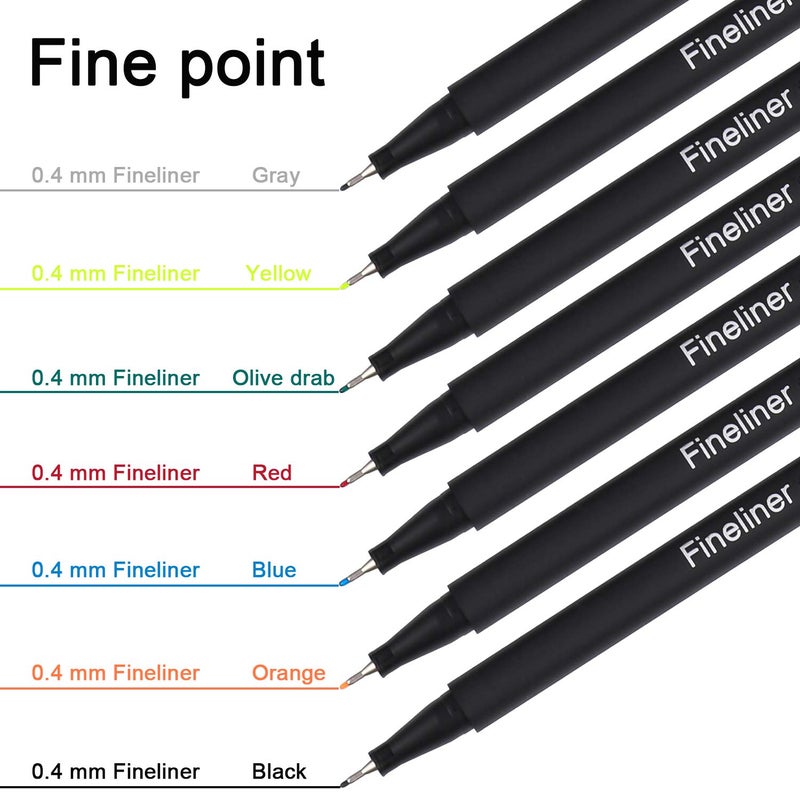 Dyvicl Fineliner Pens Fine Point Pens  100 Colors 0.4mm Fineliner Color Pen Set Fine Point Markers Fine Tip Drawing Pens for Journaling Writing Note Taking Calendar Adult Coloring - Image 3